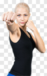 Сlipart Women Self-Defense Boxing Exercising Kickboxing photo cut out BillionPhotos
