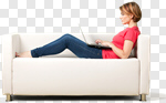 Сlipart Sofa Women Laptop Computer Relaxation photo cut out BillionPhotos