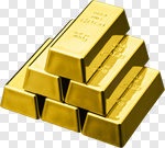 Сlipart Ingot Gold Metal Finance Wealth photo cut out BillionPhotos