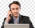 Сlipart Businessman Telephone Computer Men Laptop photo cut out BillionPhotos