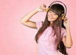 Сlipart music girl happy headphone model   BillionPhotos