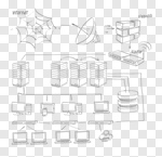 Сlipart Technology Network Server IT Support Computer Network Communication vector cut out BillionPhotos
