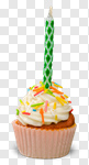 Сlipart Cupcake Birthday Candle Anniversary Celebration photo cut out BillionPhotos