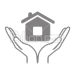 Сlipart Offer Selling For Sale House Human Hands vector icon cut out BillionPhotos