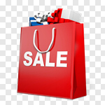 Сlipart Sale Christmas Shopping Bag Gift Retail 3d cut out BillionPhotos