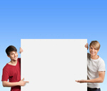 Сlipart Sign Men Holding Blank Showing   BillionPhotos