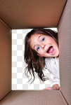 Сlipart Child view from inside of the box opening ornament dream day photo cut out BillionPhotos
