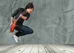 Сlipart Guitar Guitarist Rock and Roll Playing Jumping   BillionPhotos