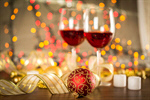 Сlipart Christmas Wine Table Illuminated Candle photo  BillionPhotos