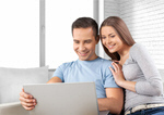 Сlipart Happy couple smile laptop woman internet man   BillionPhotos