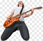 Сlipart Guitarist Pop Musician Guitar Rock and Roll Electric Guitar photo cut out BillionPhotos