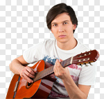 Сlipart Guitar Teenager Playing Musician Guitarist photo cut out BillionPhotos