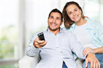 Сlipart Watching TV Couple Remote Control Watching Sofa   BillionPhotos