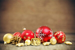 Сlipart x-mas decoration ball red background   BillionPhotos