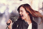 Сlipart sing karaoke microphone woman girl   BillionPhotos