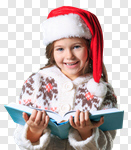 Сlipart Surprised child opened book girl book unusual tree photo cut out BillionPhotos