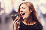 Сlipart sing karaoke microphone woman girl   BillionPhotos
