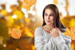 Сlipart fall leaf woman adult attractive   BillionPhotos