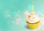 Сlipart Birthday Cake Cupcake Candle Isolated Single Object   BillionPhotos
