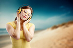 Сlipart music yellow woman summer happy   BillionPhotos