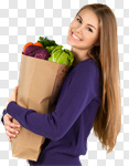 Сlipart Healthy Eating Groceries Shopping Women Healthy Lifestyle photo cut out BillionPhotos