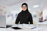 Сlipart woman arab laptop work office   BillionPhotos