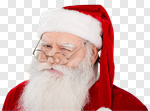 Сlipart Santa Claus Christmas Winking Real People Candid photo cut out BillionPhotos