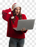 Сlipart christmas home laptop work computer photo cut out BillionPhotos