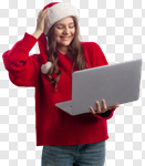 Сlipart christmas home laptop work computer photo cut out BillionPhotos