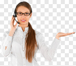 Сlipart Call Center Glasses Receptionist Customer Service Representative Women photo cut out BillionPhotos