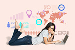 Сlipart infographic digital woman technology computer   BillionPhotos