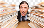 Сlipart Emotional Stress Exhaustion Document Paperwork Office photo cut out BillionPhotos