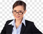 Сlipart Glasses Women Smiling Business Portrait photo cut out BillionPhotos