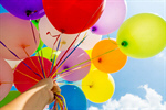 Сlipart balloon sky confetti multicolored blue photo  BillionPhotos