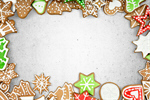 Сlipart gingerbread white paper background closeup   BillionPhotos
