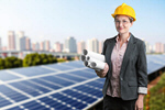 Сlipart solar woman energy engineer happy   BillionPhotos