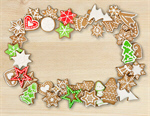Сlipart gingerbread white paper background closeup   BillionPhotos