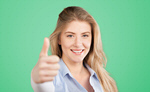 Сlipart thumb up person woman happy   BillionPhotos