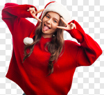 Сlipart christmas woman hair santa merry photo cut out BillionPhotos