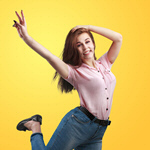 Сlipart attractive beautiful black person bright color hair business businesswoman   BillionPhotos