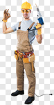 Сlipart worker constructor wrench white helmet photo cut out BillionPhotos