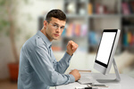 Сlipart man workaholic business paper office   BillionPhotos