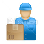 Сlipart Avatar Delivery Person Icon Men Delivery vector icon cut out BillionPhotos