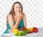 Сlipart Eating Teenager Healthy Eating Teenage Girls Vegetable photo cut out BillionPhotos