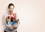 Сlipart woman gift festive people background   BillionPhotos