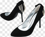 Сlipart High Heels Shoe Black High Up Tall photo cut out BillionPhotos