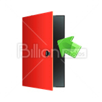 Сlipart Door Open Doorway Doorframe Arrow vector icon cut out BillionPhotos