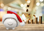 Сlipart Christmas Piggy Bank Savings Santa Hat Finance   BillionPhotos