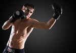 Сlipart boxing isolated one man white kicking   BillionPhotos