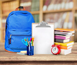 Сlipart school back isolated page holder   BillionPhotos